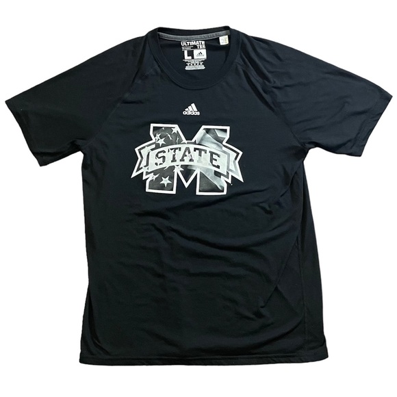 adidas Other - Used adidas Mississippi State Bulldogs Stars and Stripes Shirt Black Size Large